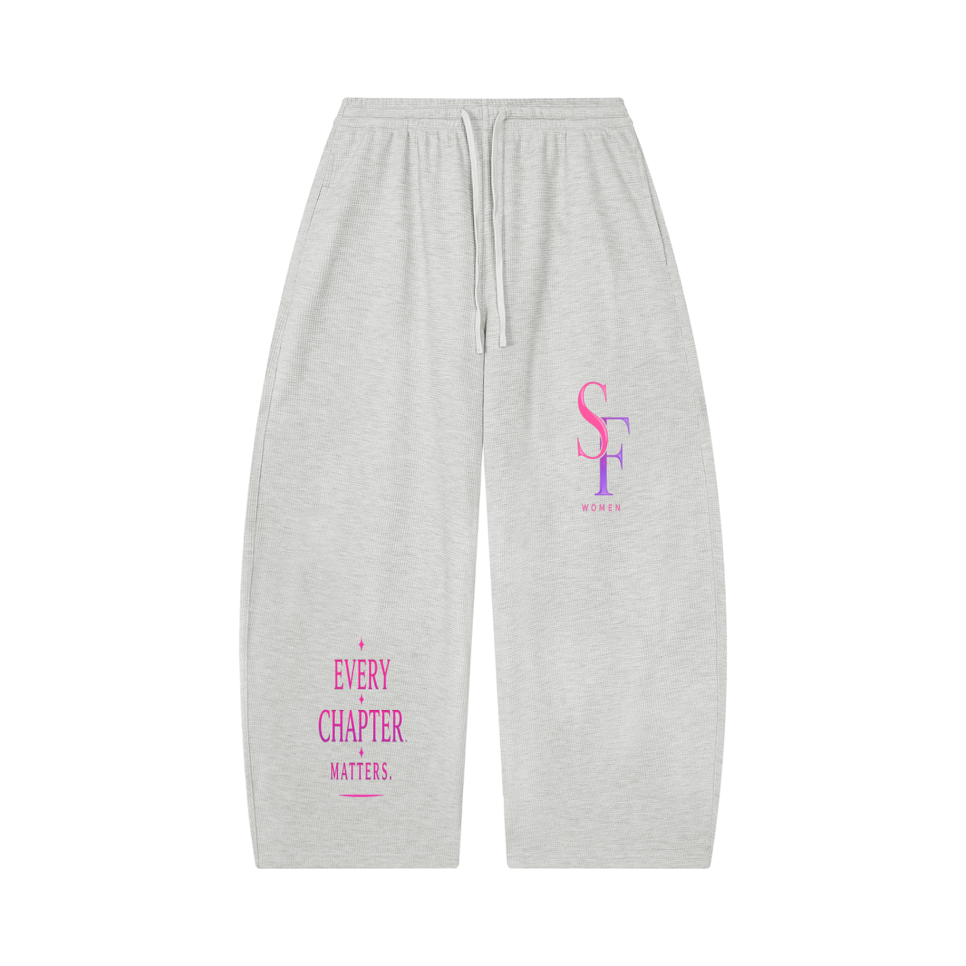 SoFar Collection-Unisex Waffle Barrel Leg Pants