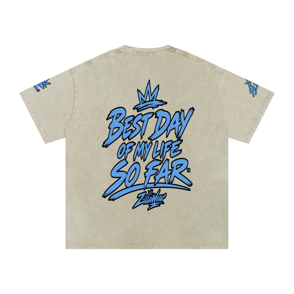 Snow Washed Oversized Cotton T-Shirt