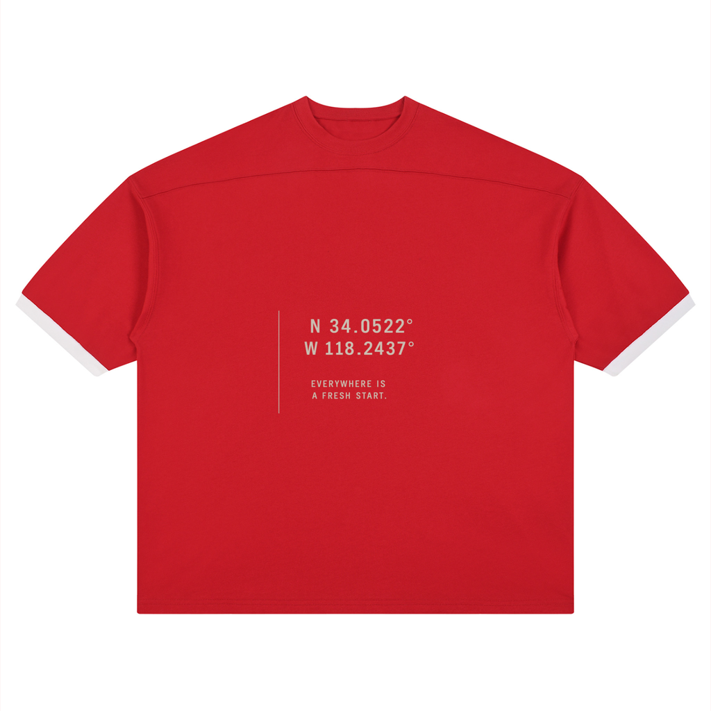 Unisex Color Block Drop Shoulder T-Shirt