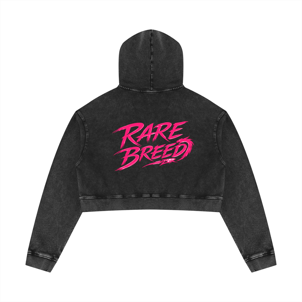Women’s Mineral Washed Crop Hoodie