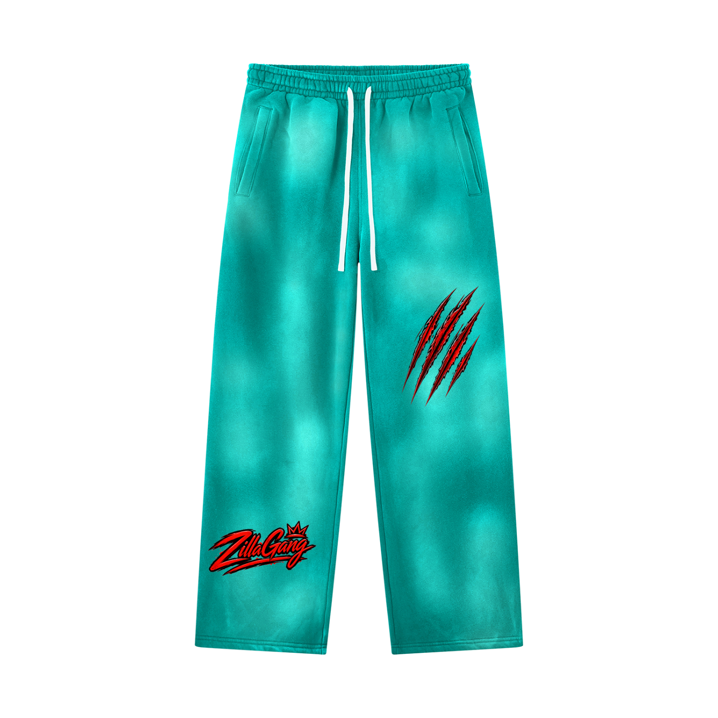 Unisex Sunfade Wide Leg Fleece Sweatpants