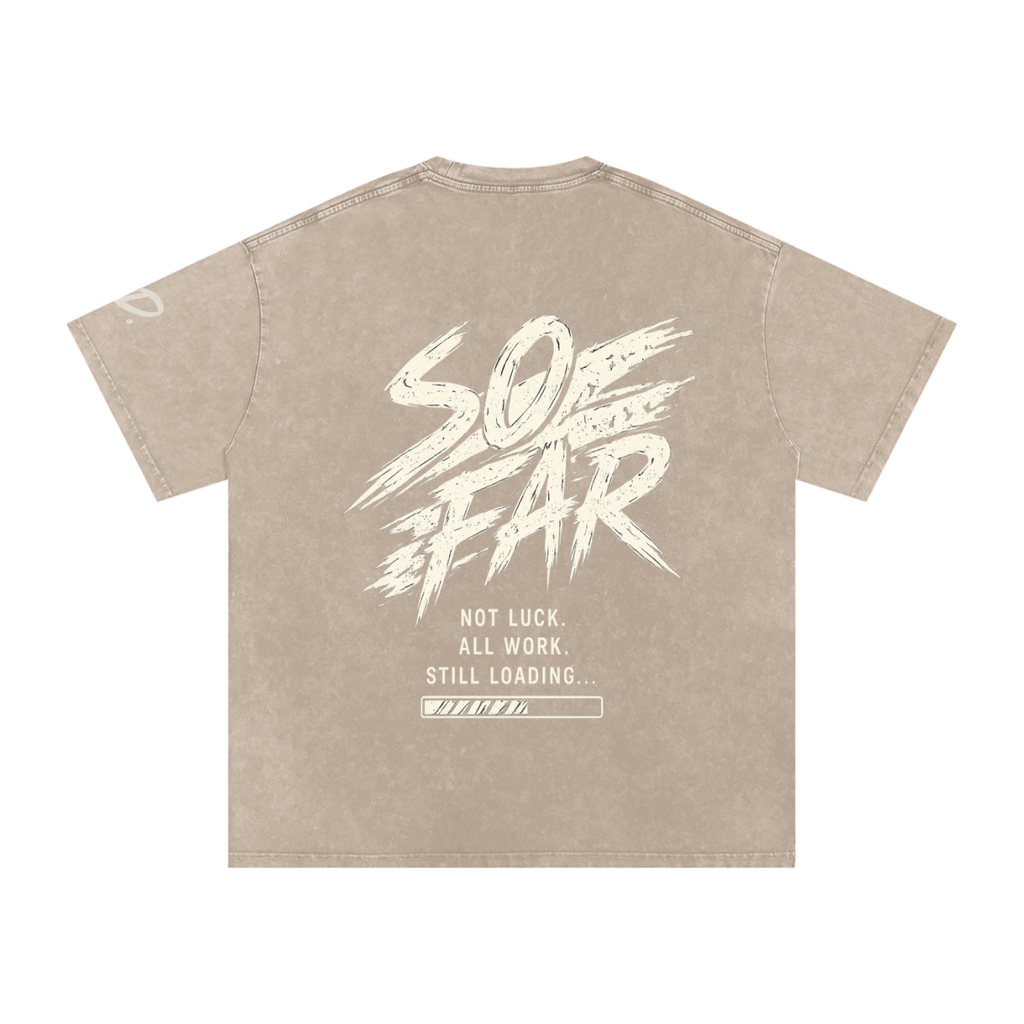 Snow Washed Oversized Cotton T-Shirt
