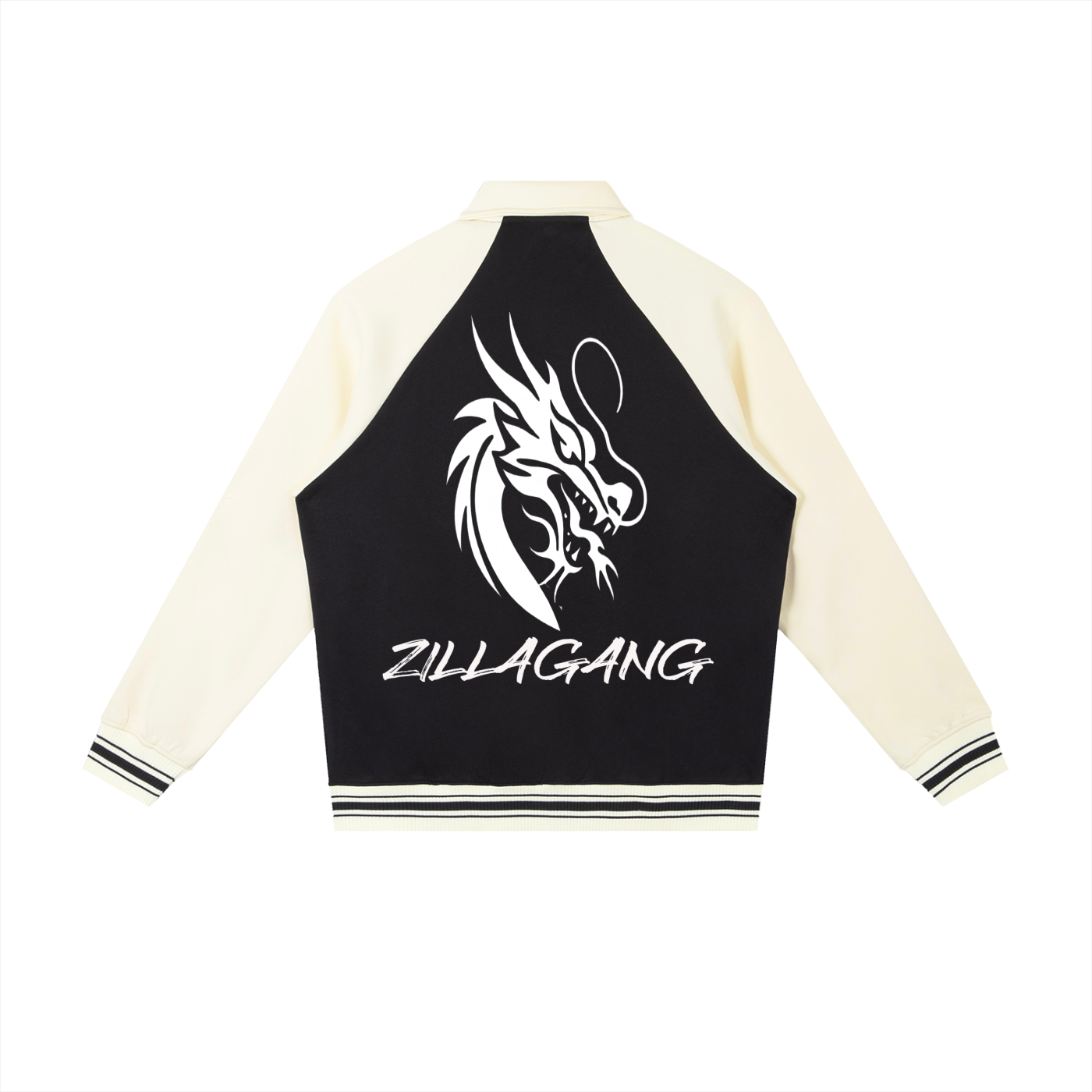 Contrast Raglan Sleeve Baseball Jacket