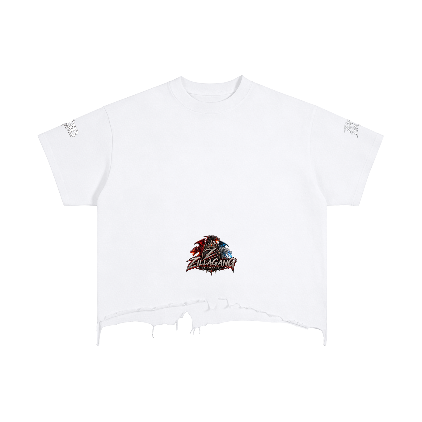 Vintage Wash Boxy Distressed Hem T-Shirt