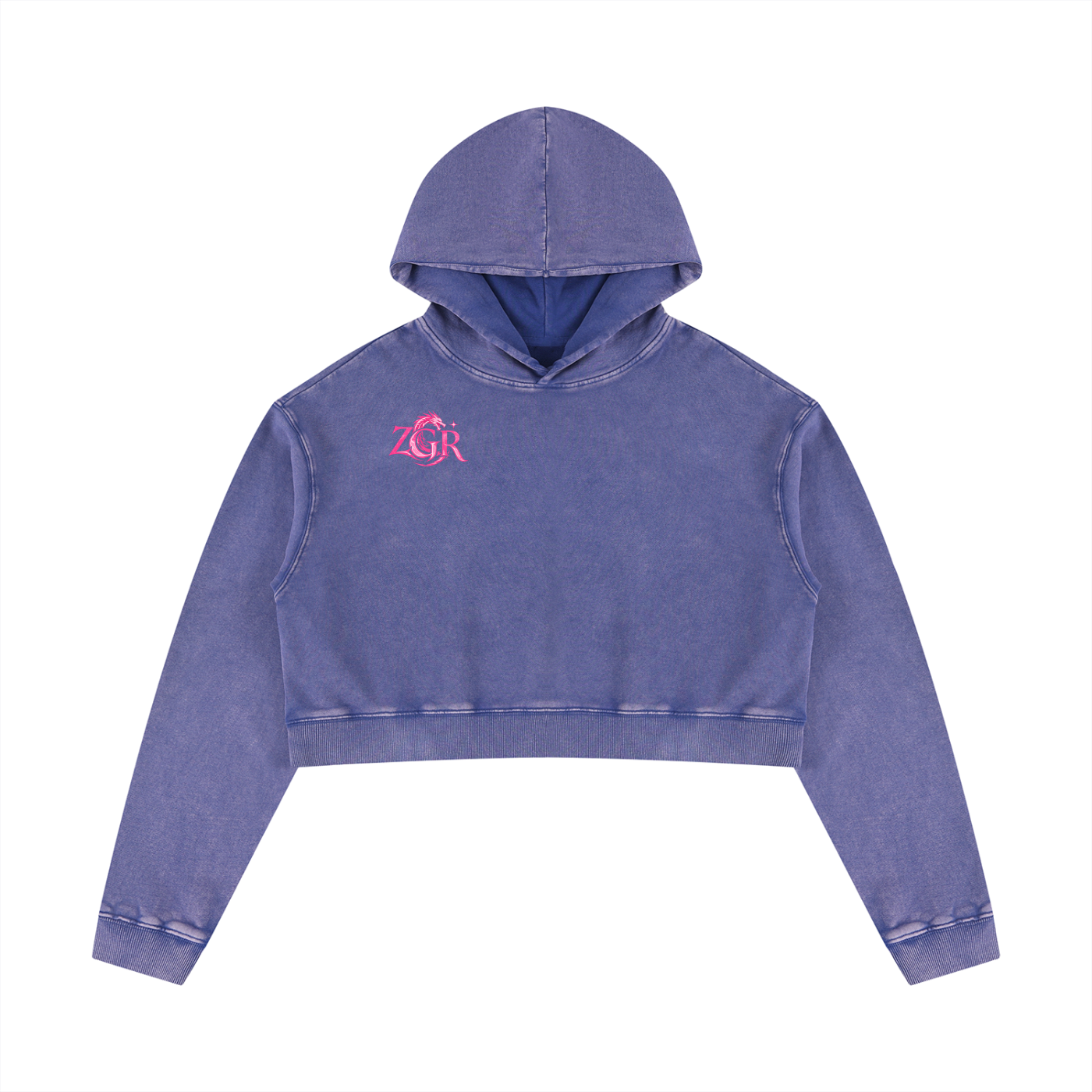 Women’s Mineral Washed Crop Hoodie
