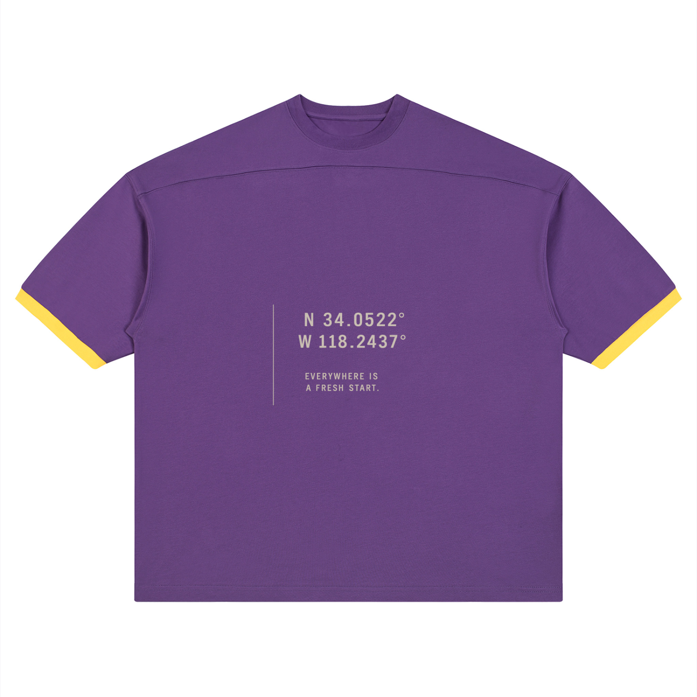 Unisex Color Block Drop Shoulder T-Shirt