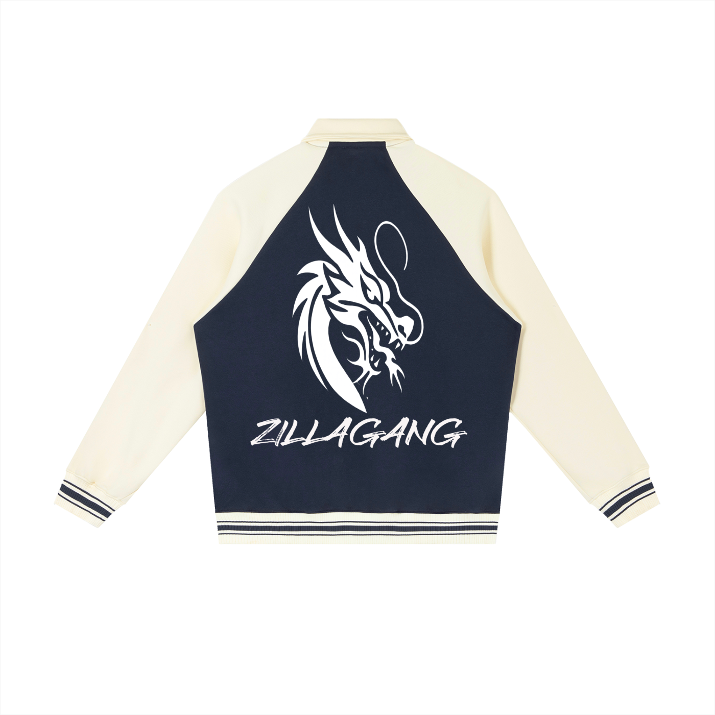 Contrast Raglan Sleeve Baseball Jacket