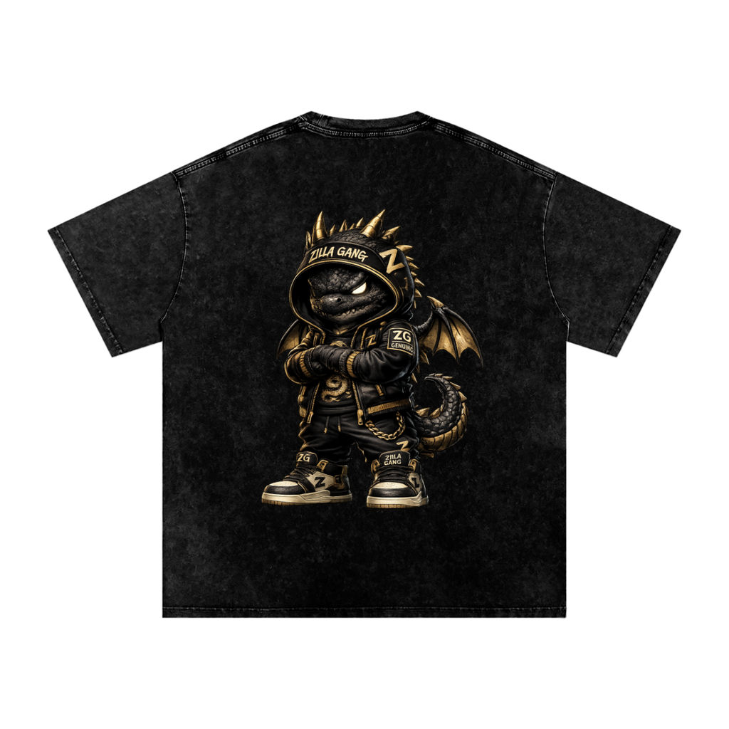 EXCLUSIVE ZG. Snow Washed Oversized Cotton T-Shirt