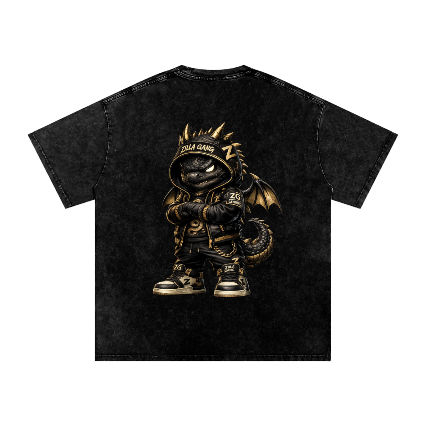 EXCLUSIVE ZG. Snow Washed Oversized Cotton T-Shirt
