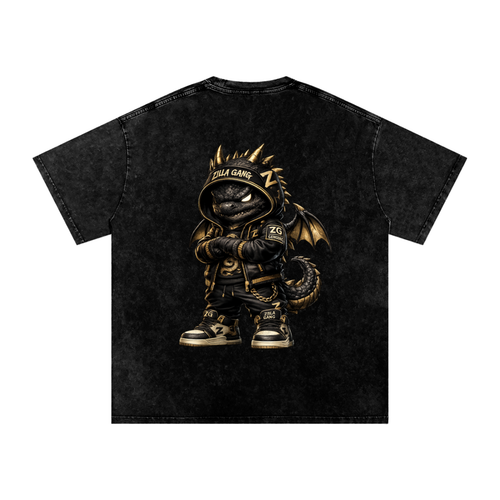 EXCLUSIVE ZG. Snow Washed Oversized Cotton T-Shirt