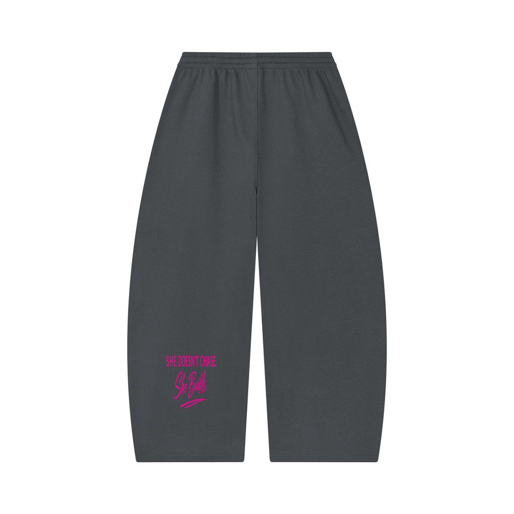 SoFar Collection-Unisex Waffle Barrel Leg Pants