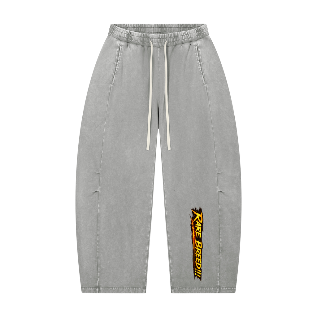 Unisex Mineral Wash Barrel Leg Pants