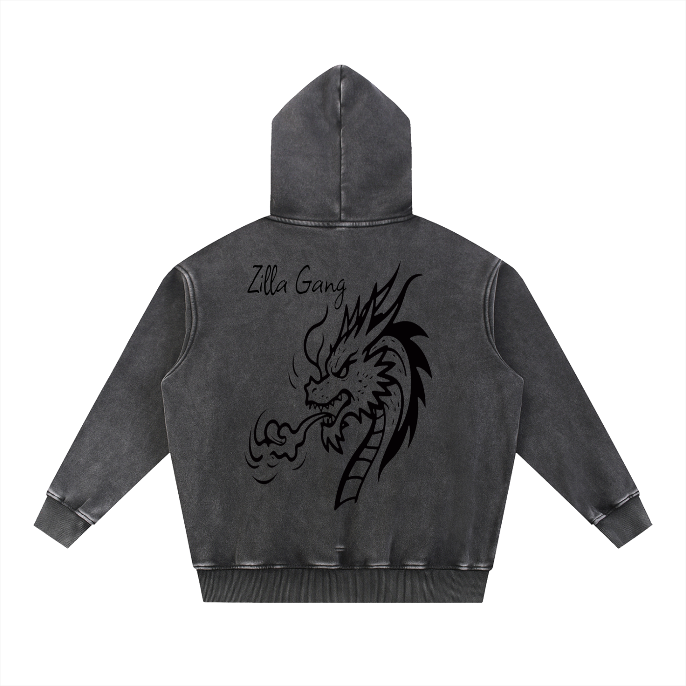 Snow Wash Fleece Oversize Hoodie