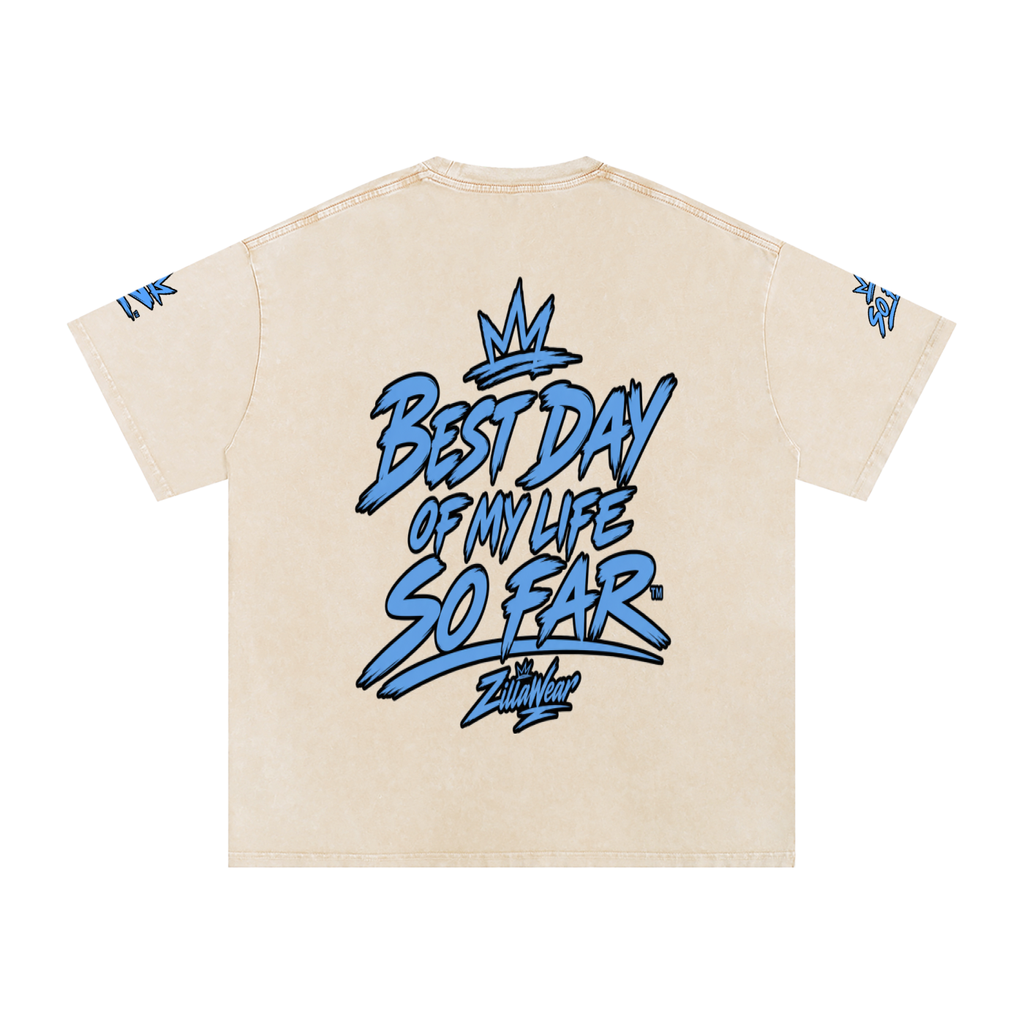 Snow Washed Oversized Cotton T-Shirt