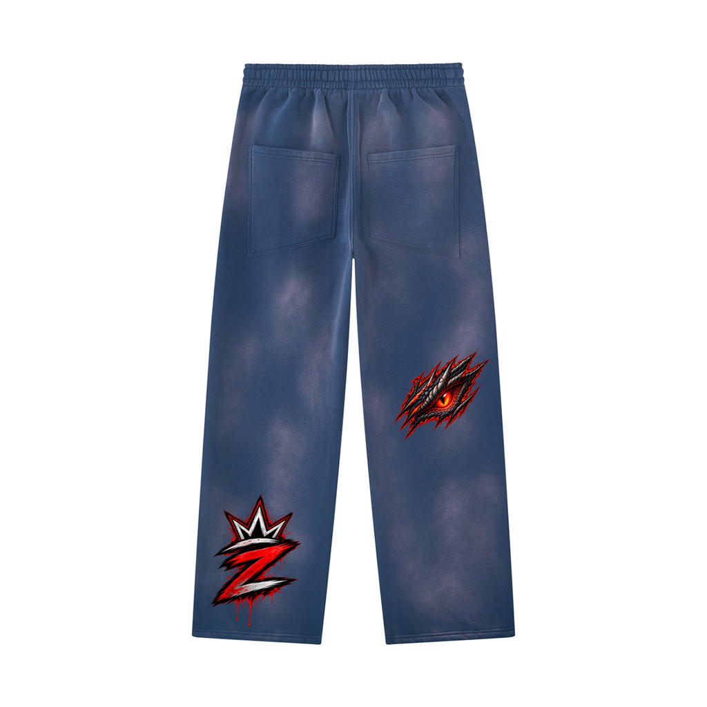 Unisex Sunfade Wide Leg Fleece Sweatpants