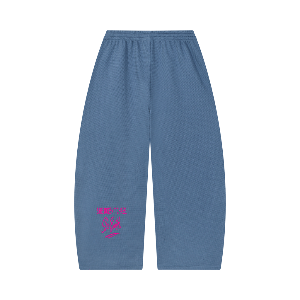 SoFar Collection-Unisex Waffle Barrel Leg Pants