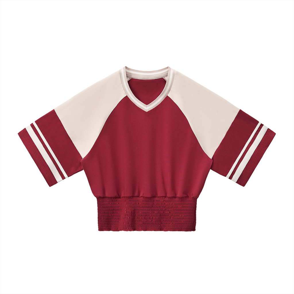 Women's Color Block Ruched T-Shirt