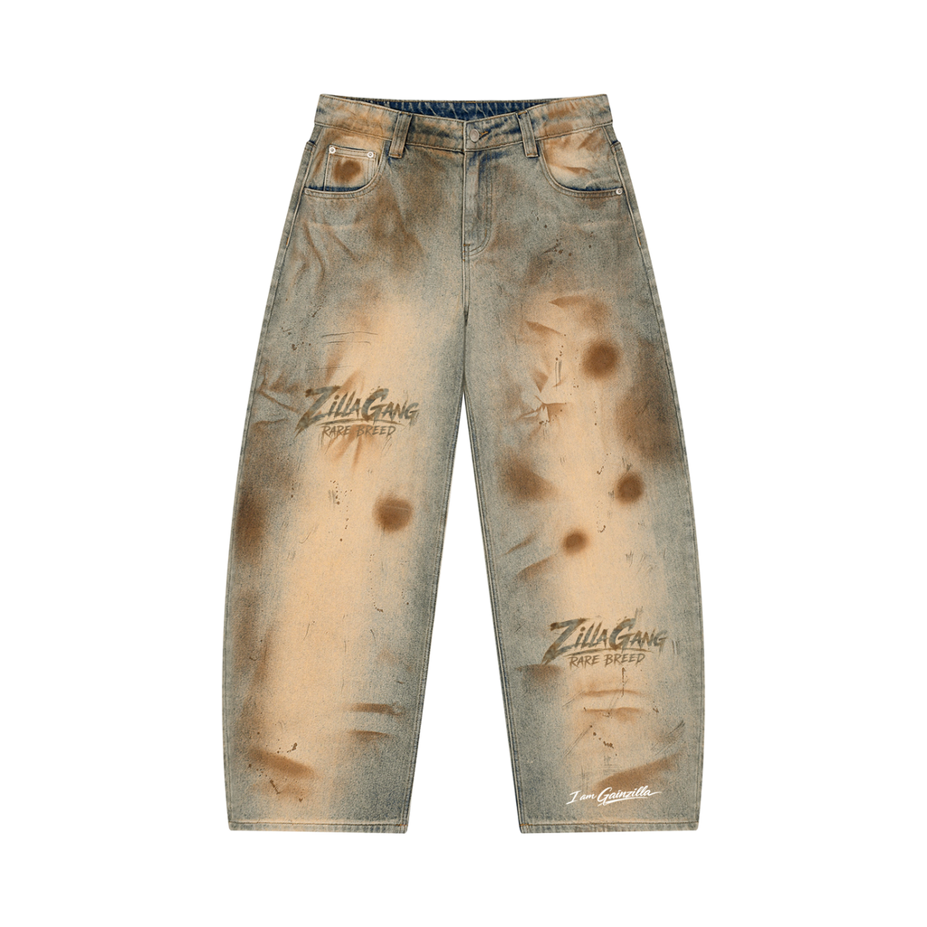 Men’s Vintage Wash Barrel Leg Jeans