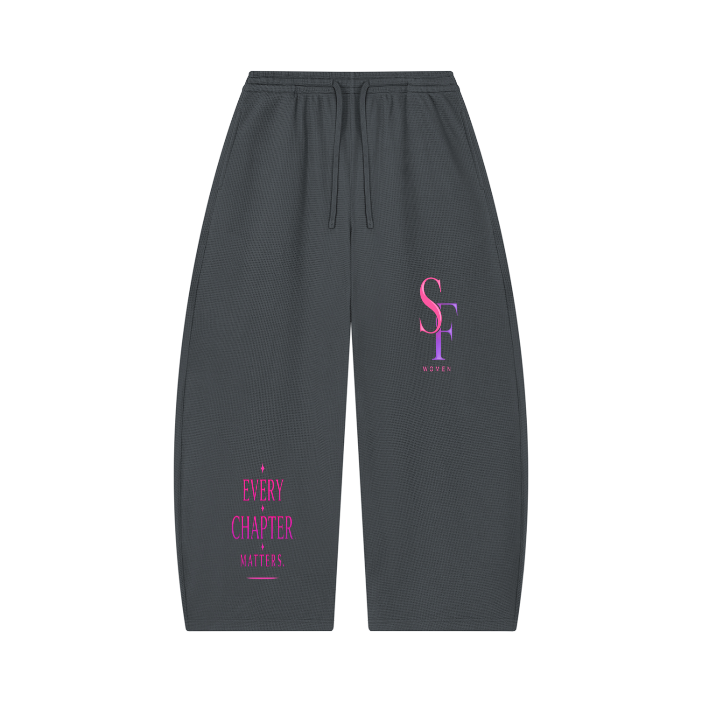 SoFar Collection-Unisex Waffle Barrel Leg Pants