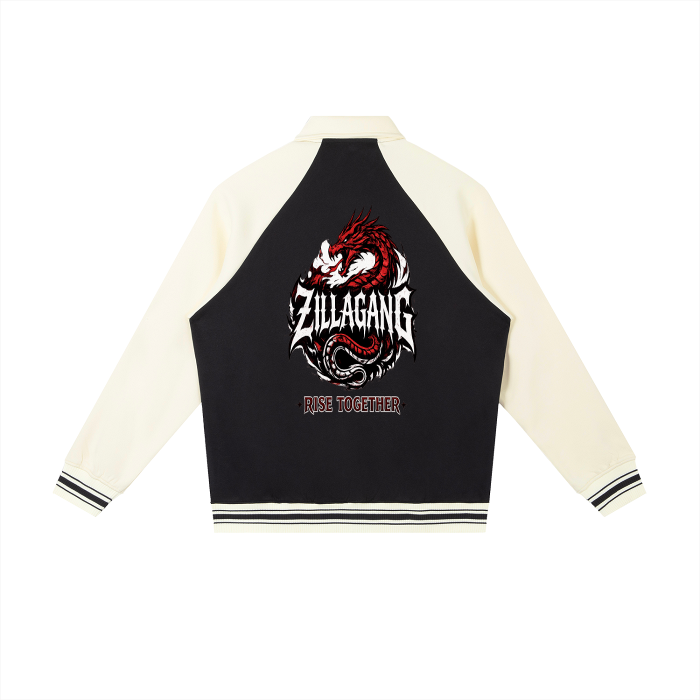 Contrast Raglan Sleeve Baseball Jacket