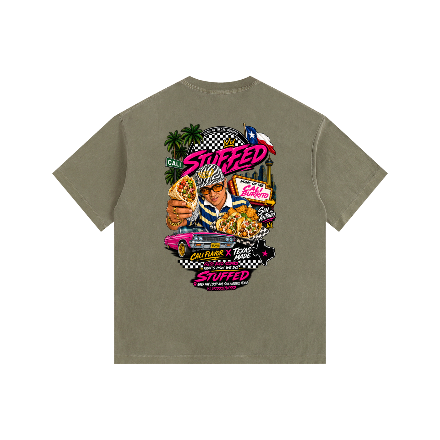 Stuffed Promo: Vintage Washed Oversized Cotton T-Shirt