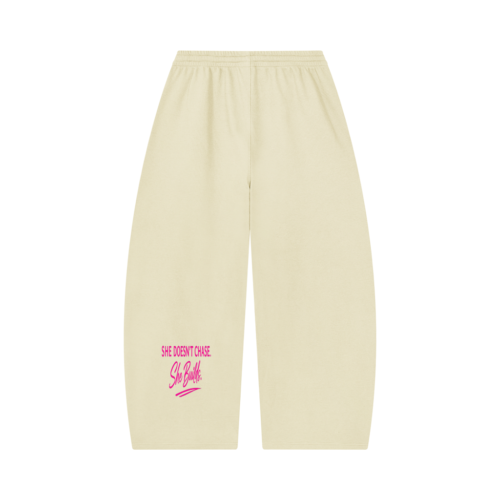 SoFar Collection-Unisex Waffle Barrel Leg Pants