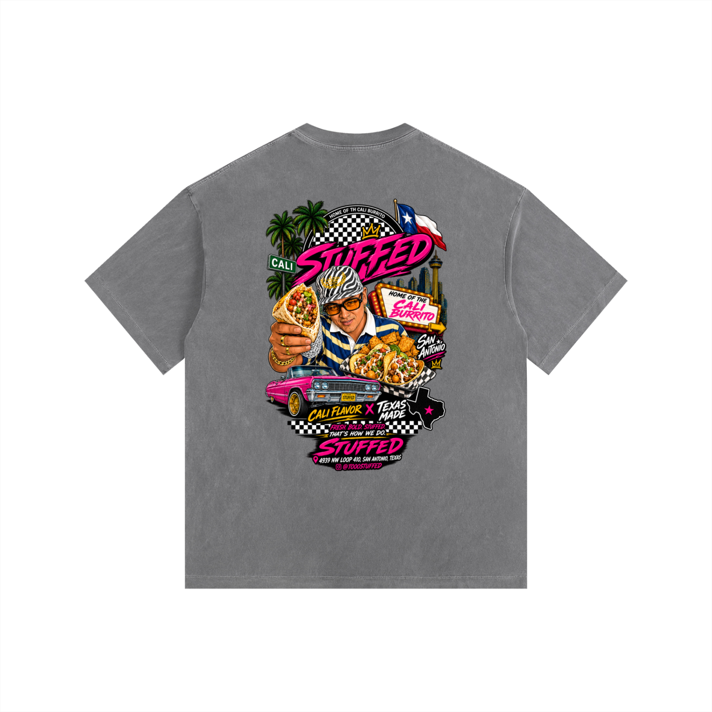 Stuffed Promo: Vintage Washed Oversized Cotton T-Shirt