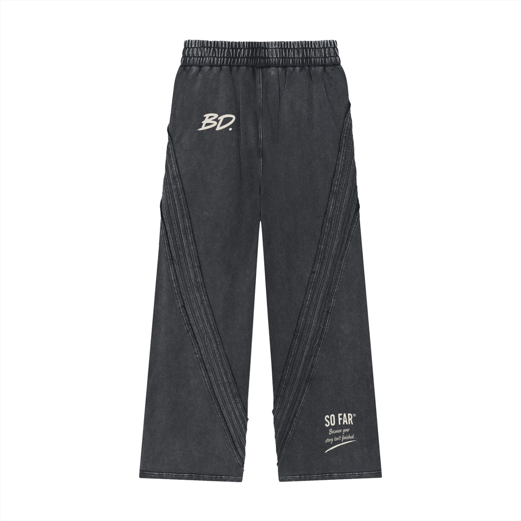 Snow Washed Tape Raw Edge Sweatpants