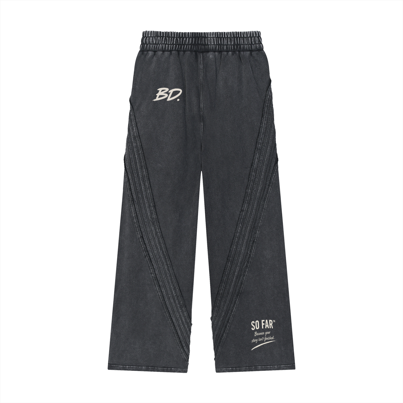 Snow Washed Tape Raw Edge Sweatpants