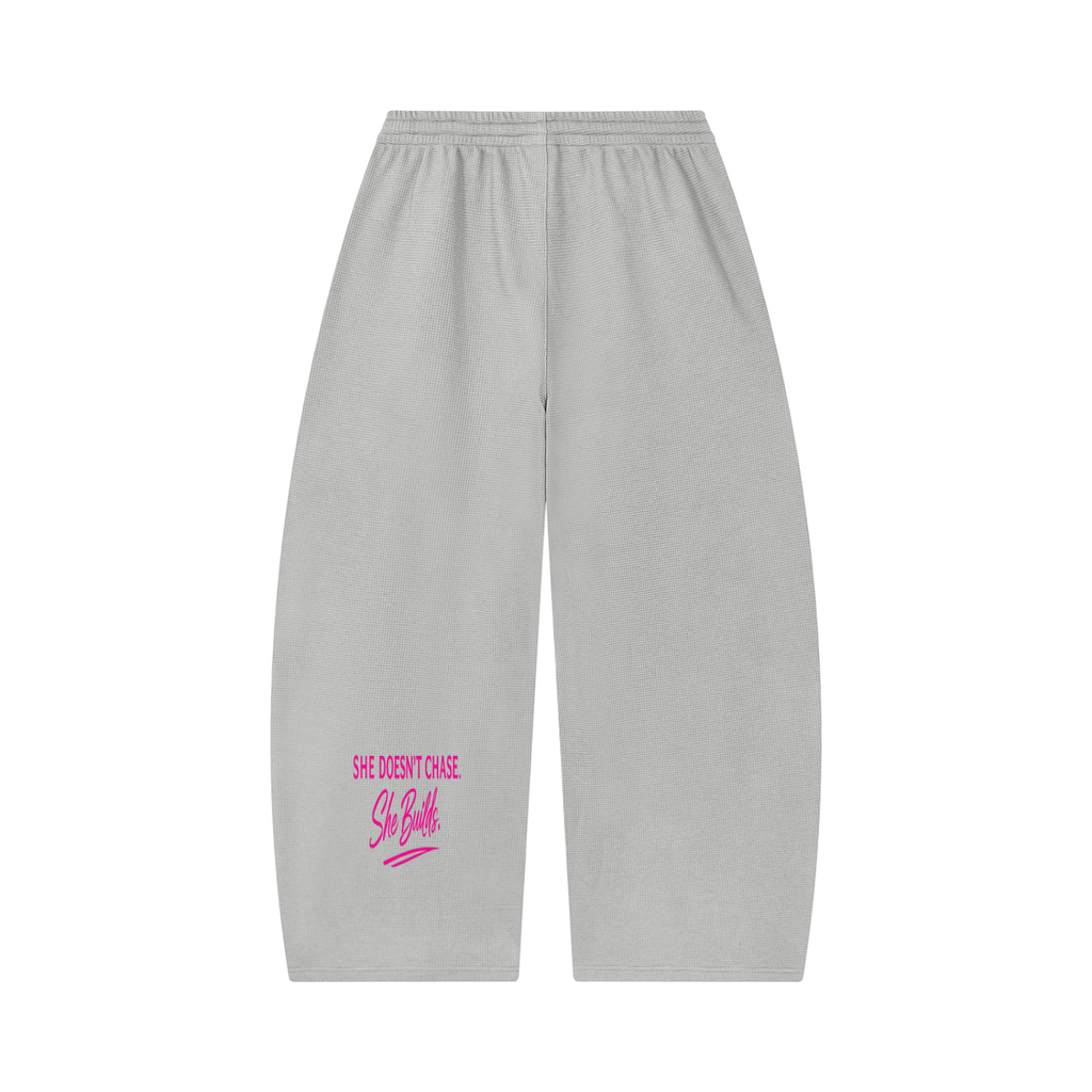 SoFar Collection-Unisex Waffle Barrel Leg Pants