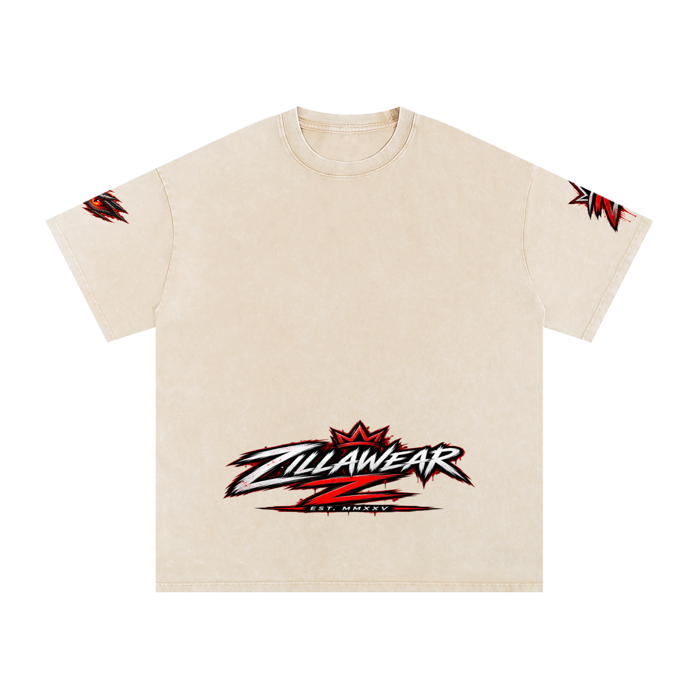 Never Harmless: Snow Washed Oversized Cotton T-Shirt