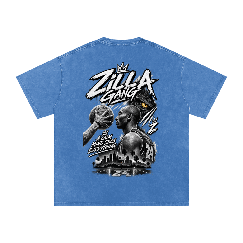 Zilla24 Exclusive Snow Washed Oversized Cotton T-Shirt