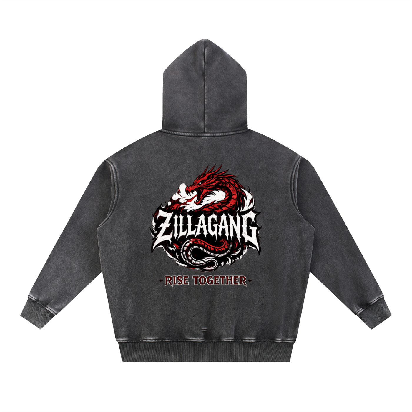 ZillaGang Collection- Snow Wash Fleece Oversize Hoodie
