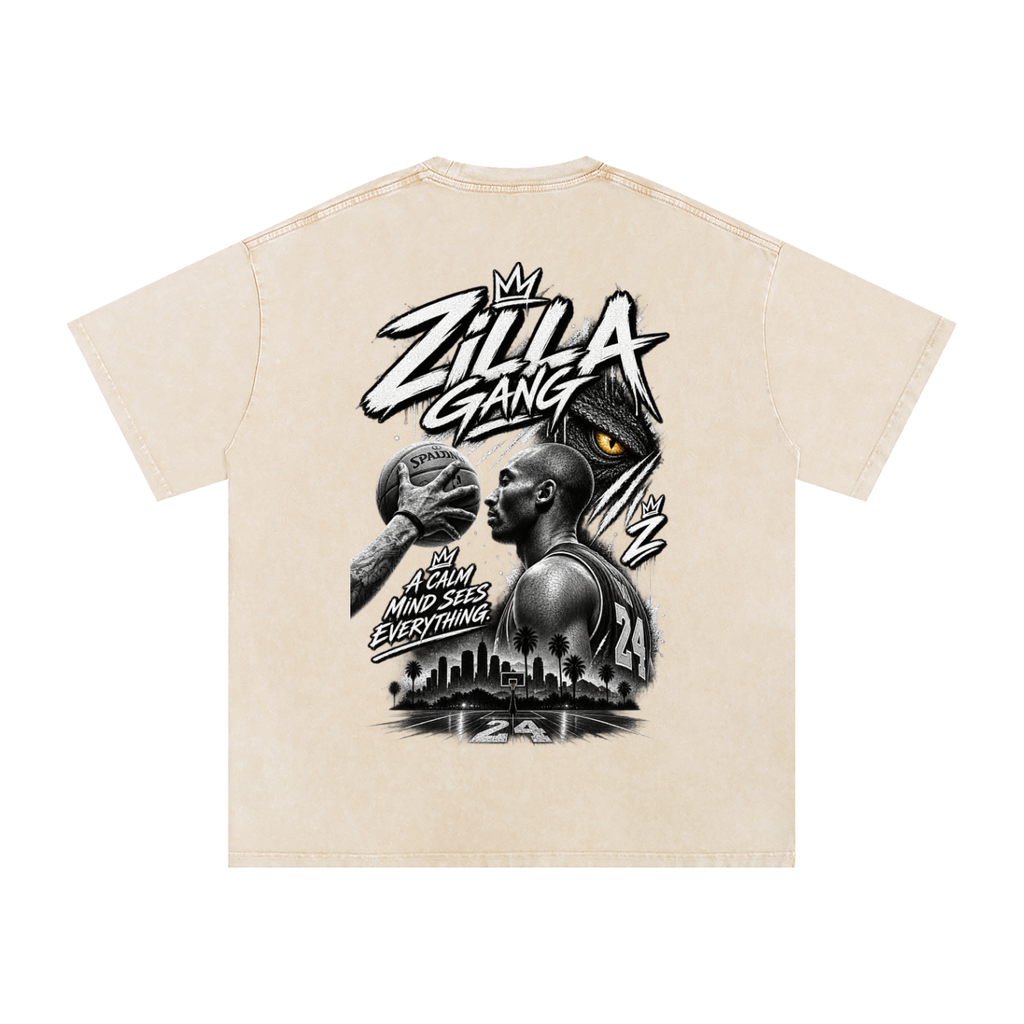 Zilla24 Exclusive Snow Washed Oversized Cotton T-Shirt