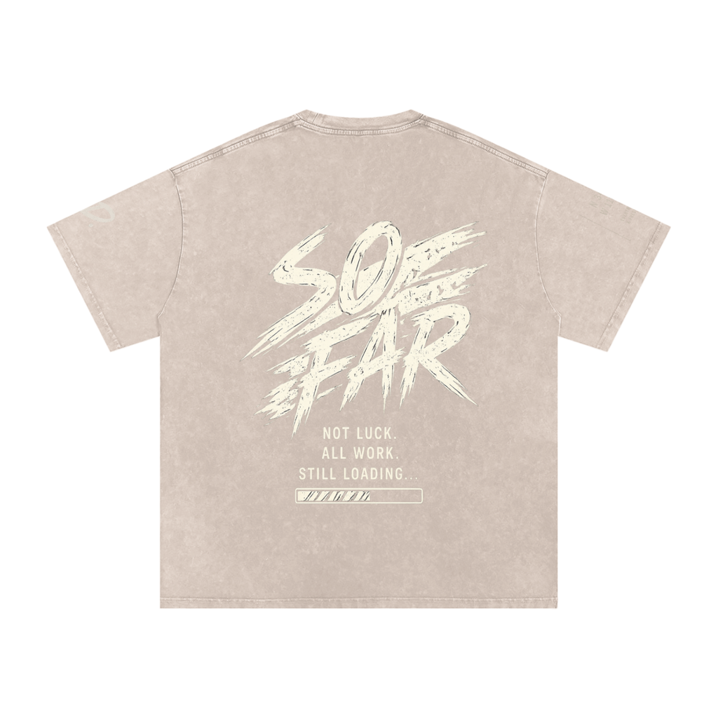 Snow Washed Oversized Cotton T-Shirt