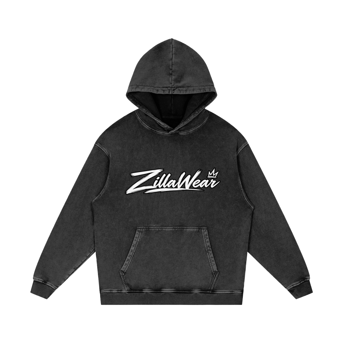Snow Washed Loose Cotton Hoodie
