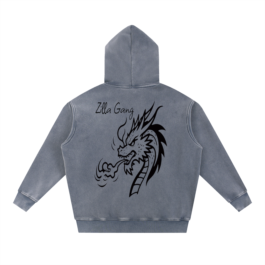 Snow Wash Fleece Oversize Hoodie