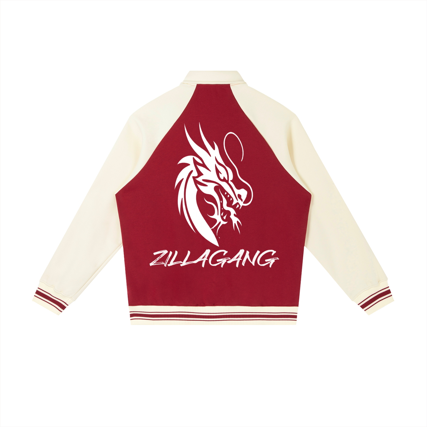 Contrast Raglan Sleeve Baseball Jacket