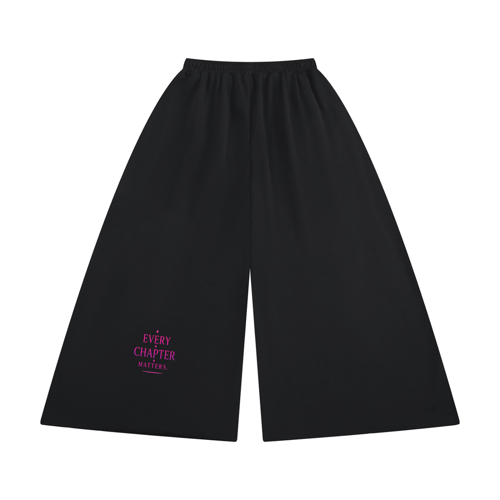 Women's Raw Edge Wide Leg Sweatpants