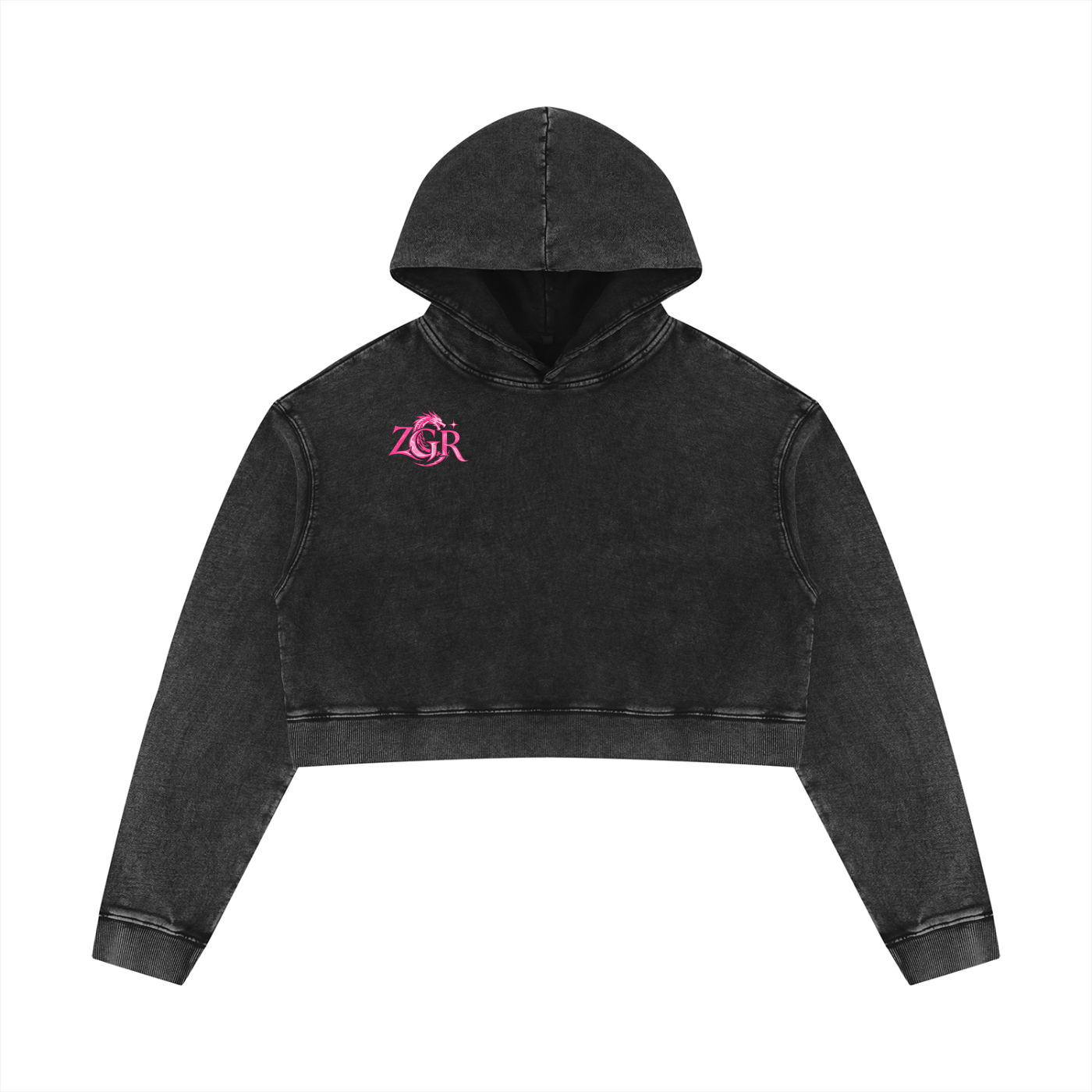 Women’s Mineral Washed Crop Hoodie