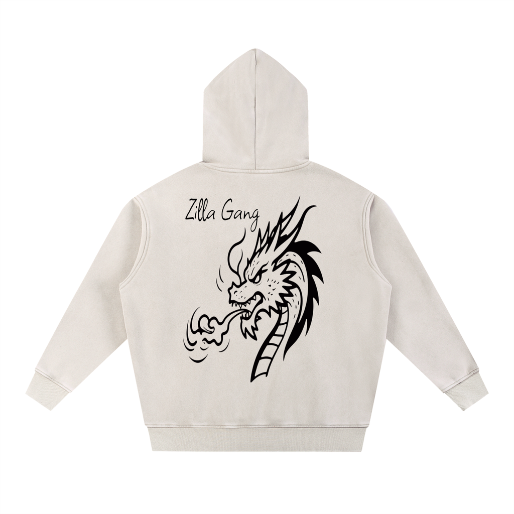 Snow Wash Fleece Oversize Hoodie