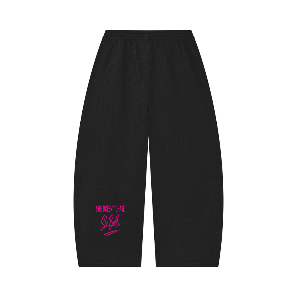 SoFar Collection-Unisex Waffle Barrel Leg Pants