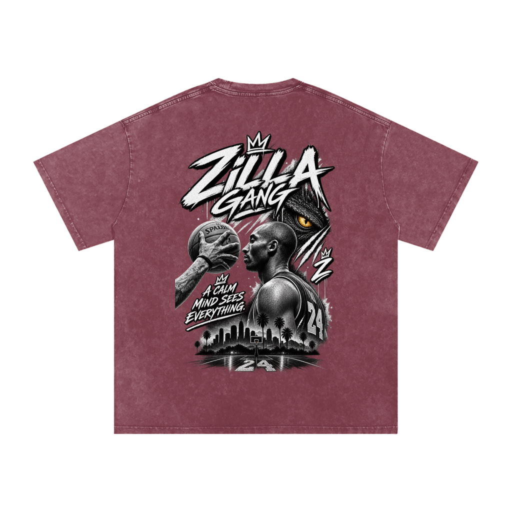 Zilla24 Exclusive Snow Washed Oversized Cotton T-Shirt