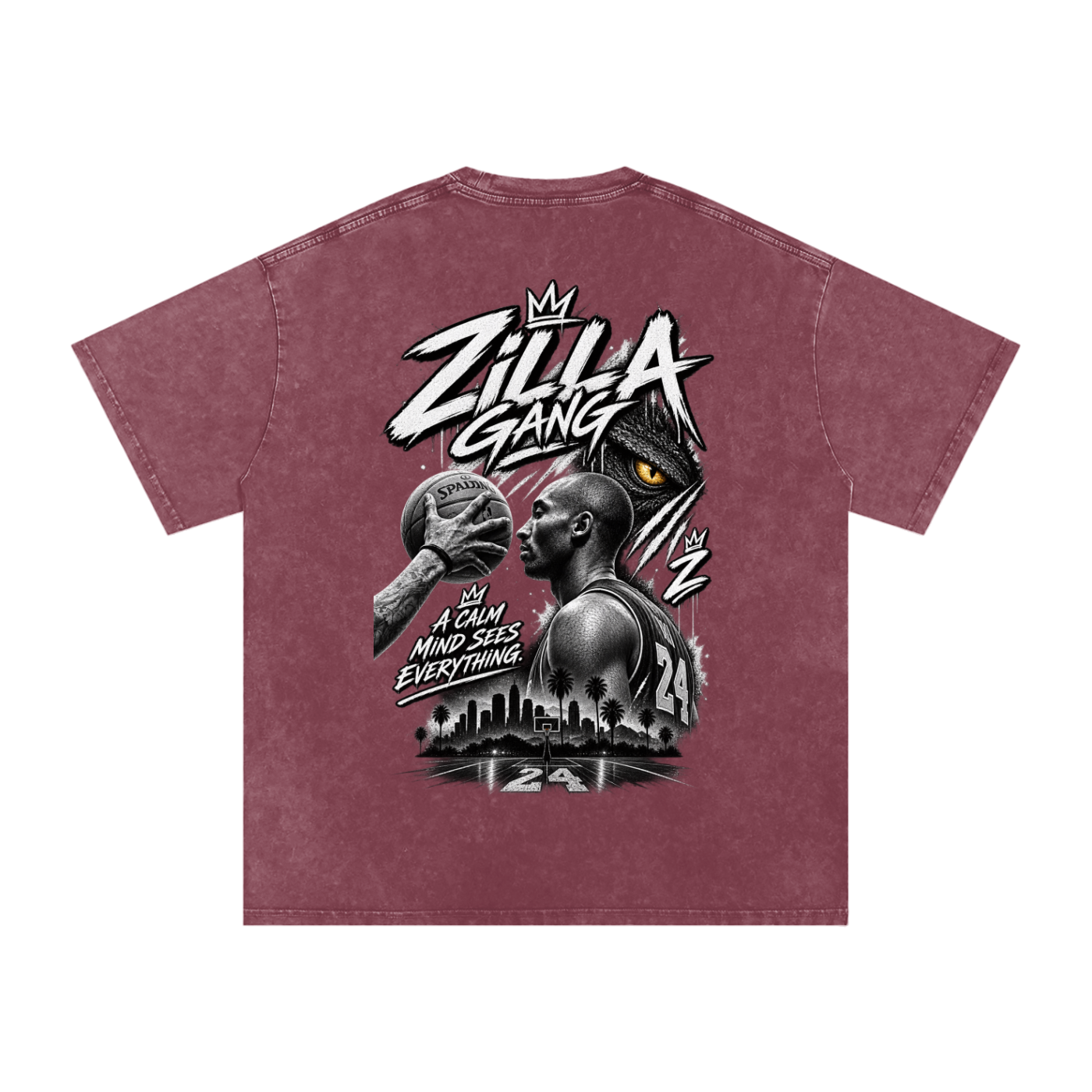 Zilla24 Exclusive Snow Washed Oversized Cotton T-Shirt