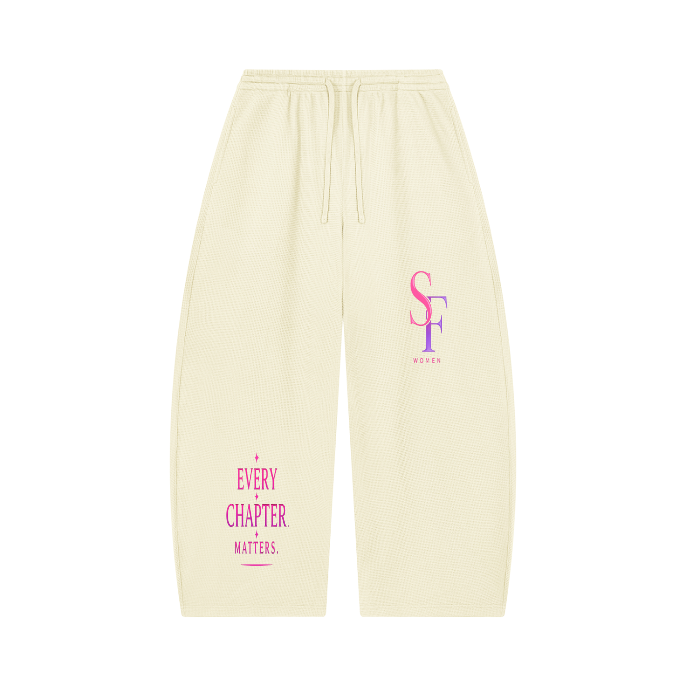 SoFar Collection-Unisex Waffle Barrel Leg Pants