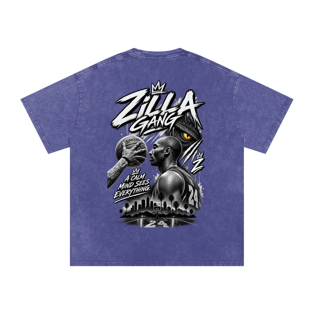 Zilla24 Exclusive Snow Washed Oversized Cotton T-Shirt