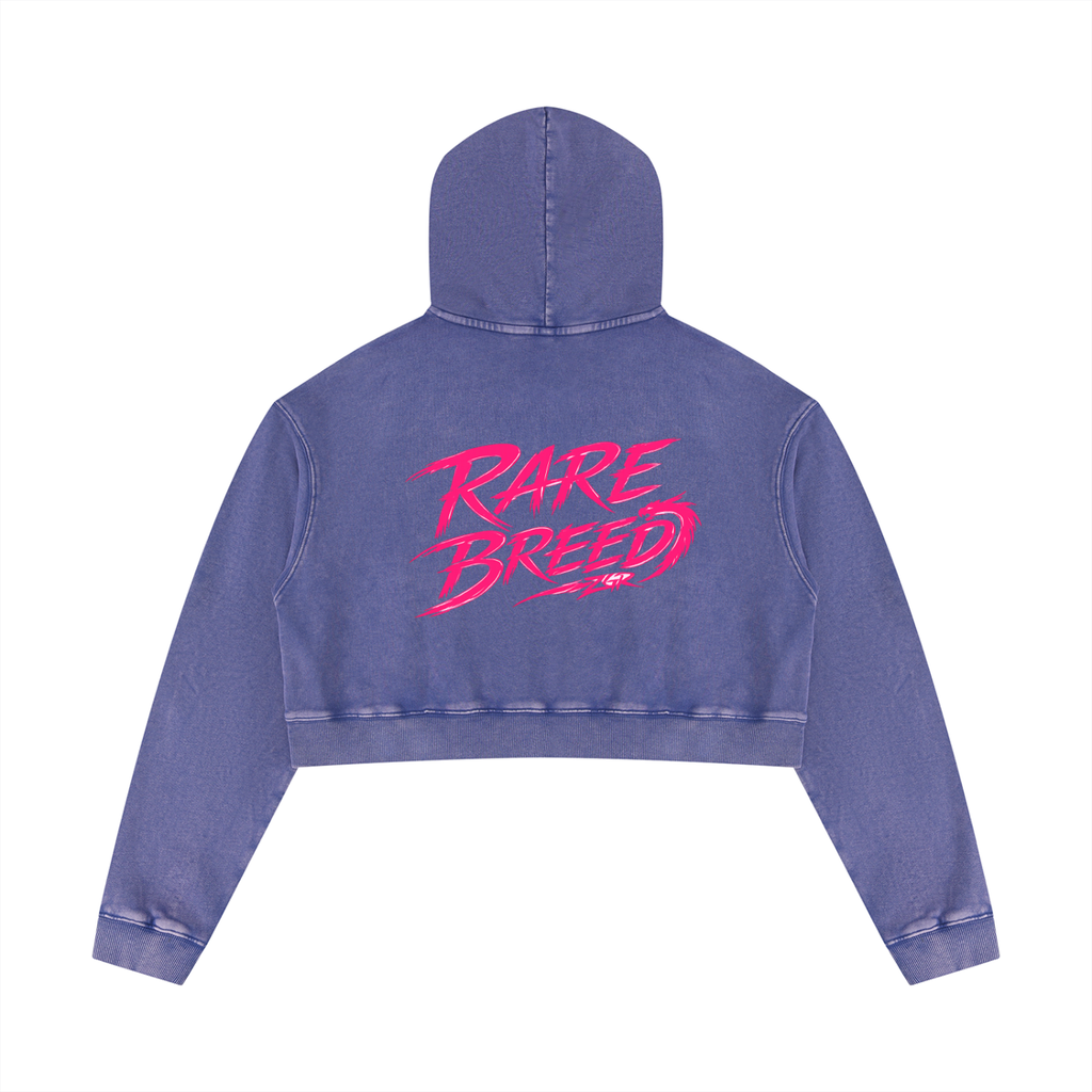 Women’s Mineral Washed Crop Hoodie