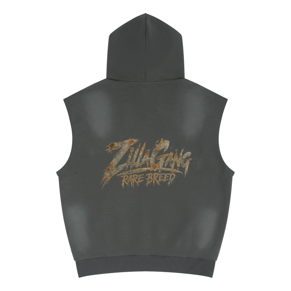 Unisex Vintage Wash Sun Fade Sleeveless Hoodie