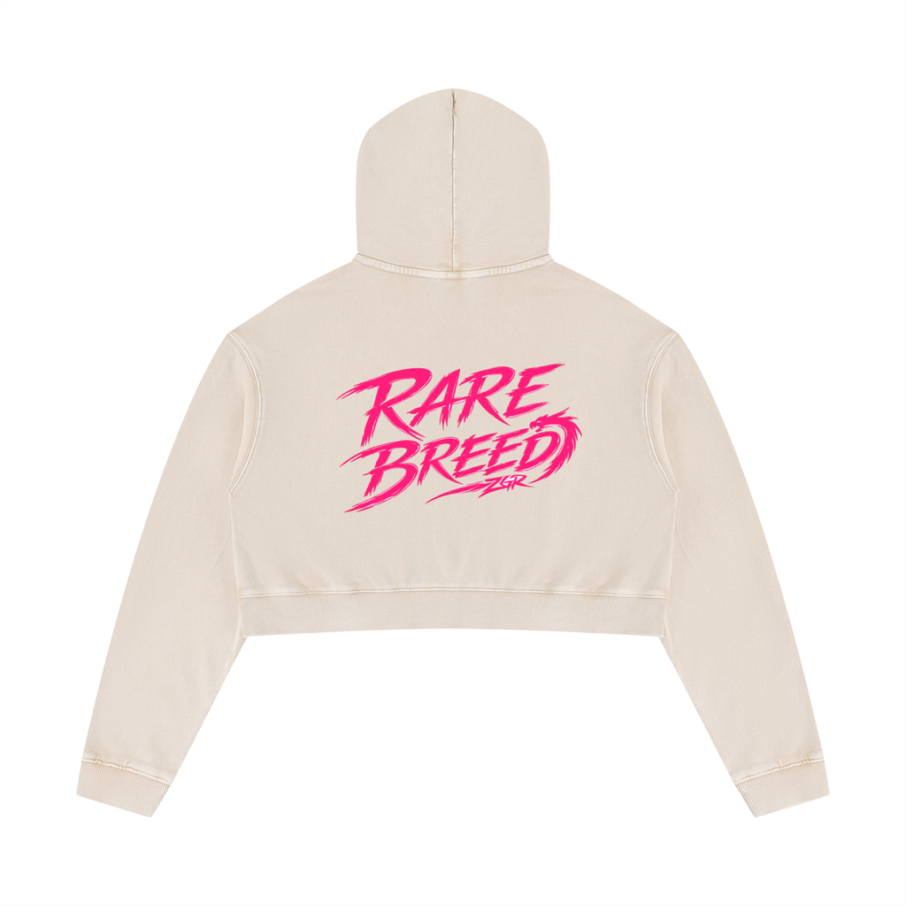Women’s Mineral Washed Crop Hoodie