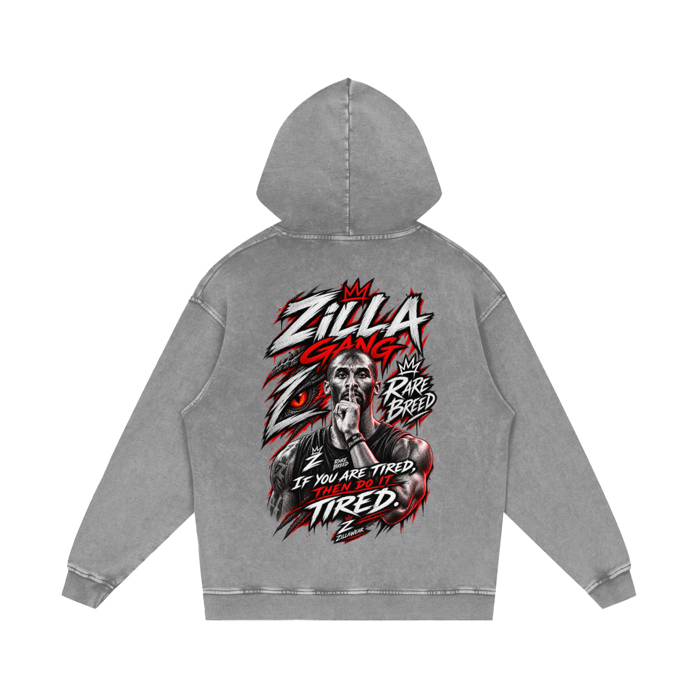 Snow Washed Loose Cotton Hoodie